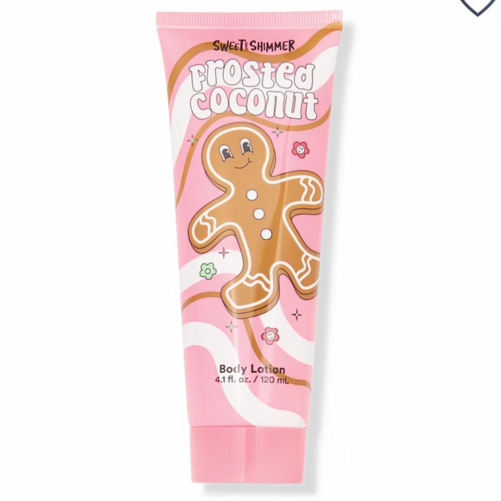 3/$15 Sweet & Shimmer Frosted Coconut Body Lotion Cute Gingerbread Man Pink Girl